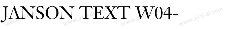 JANSON TEXT W04字体转换